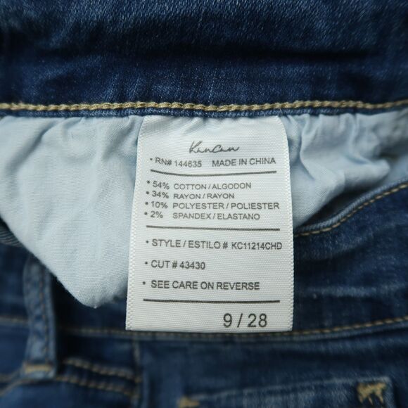KanCan Jeans Junior's Size 9/28 Blue Mid-Rise Skinny Denim 29" Inseam Stretch - Picture 9 of 16
